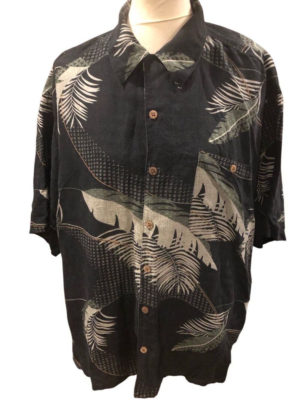 Silk linen blend Paradise Coves palm tree Hawaiian silk linen blend palm tree pr